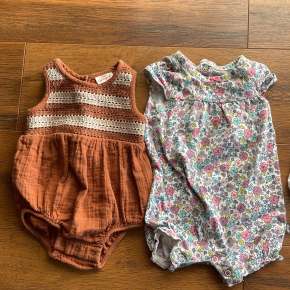 Adorable Baby Romper Set Baby Girl Summer Clothes Bundle Cat & Jack RuffleButts - Picture 4 of 12